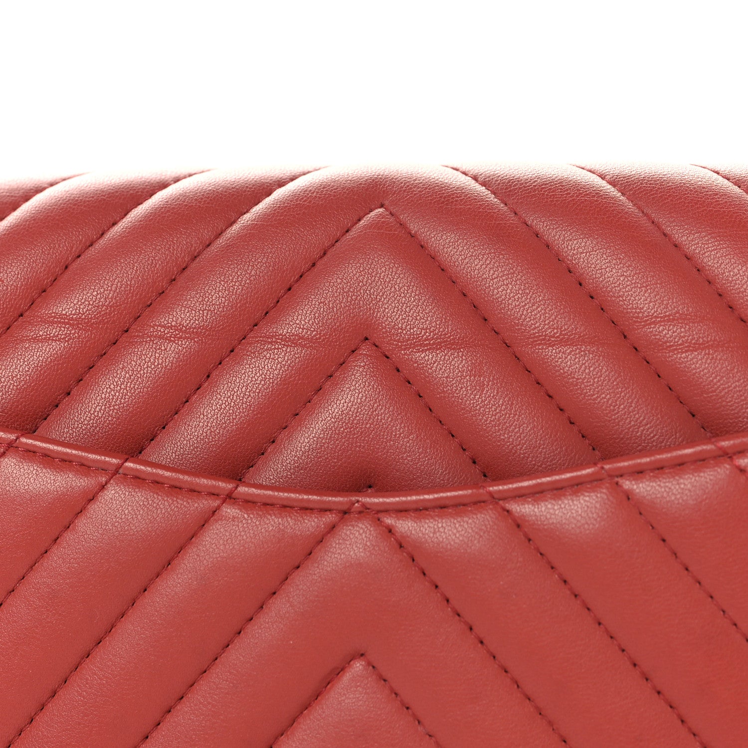 Chanel Lambskin Chevron Quilted Medium Double Flap Rosewood 11 of 11