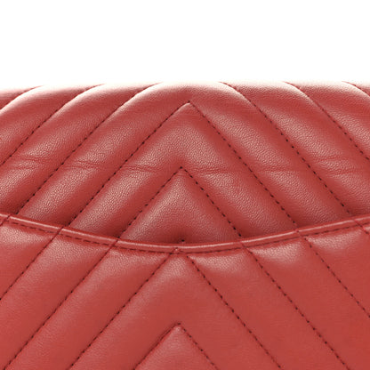 Chanel Lambskin Chevron Quilted Medium Double Flap Rosewood 11 of 11
