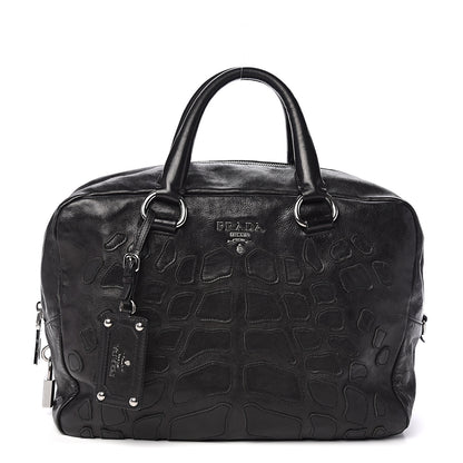 Prada Cervo Shine Bauletto Black 1 of 12
