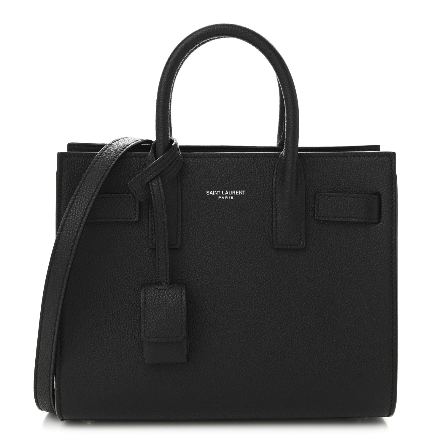 Saint Laurent Grained Calfskin Nano Sac De Jour Black 1 of 10