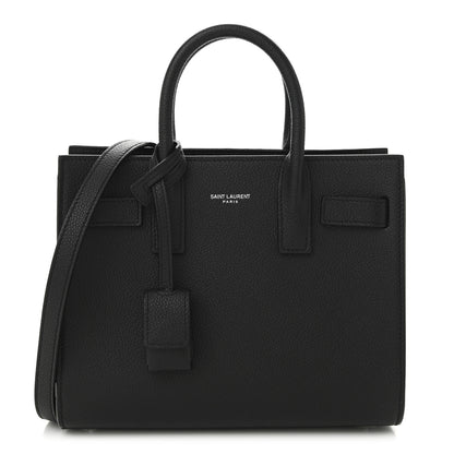 Saint Laurent Grained Calfskin Nano Sac De Jour Black 1 of 10