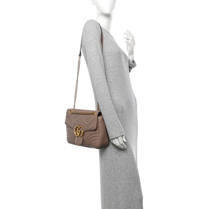 Gucci Calfskin Matelasse Medium GG Marmont Shoulder Bag Porcelain Rose 2 of 11