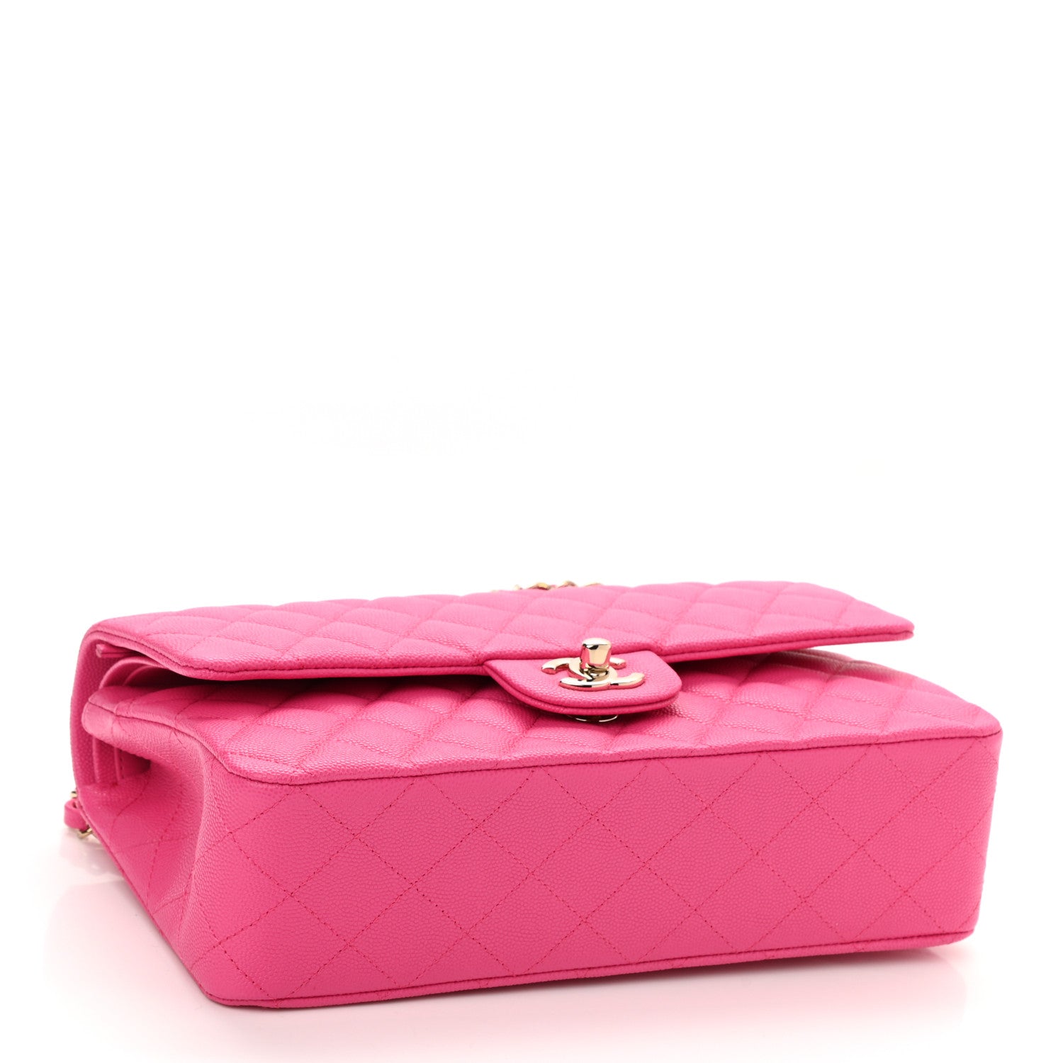 Chanel Caviar Quilted Medium Double Flap Dark Pink 4 of 10