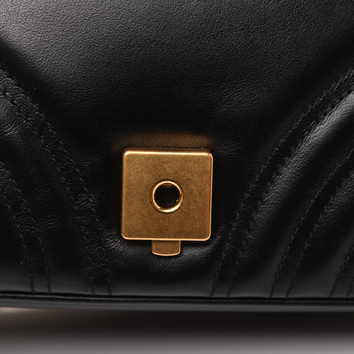 Calfskin Matelasse Mini GG Marmont Shoulder Bag Black