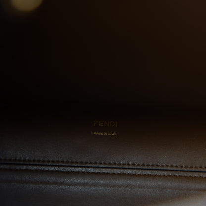 Fendi Vitello Liberty Plexiglass Stamp Patch Perforated Medium Runaway Shopper Tote Nuvola 8 of 9