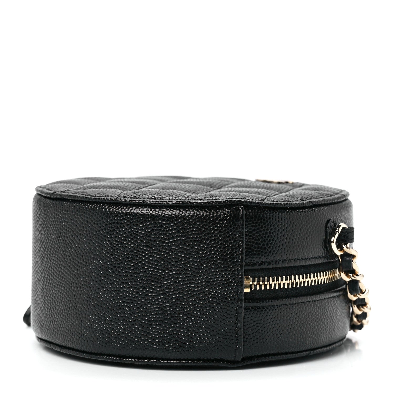Chanel Caviar Quilted Round Clutch With Chain Black 9 of 12