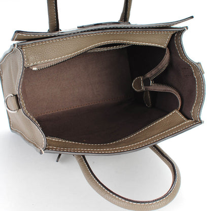Celine Drummed Calfskin Nano Luggage Souris 5 of 7