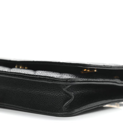 Chanel Caviar Quilted Wallet On Chain WOC Black 10 of 10