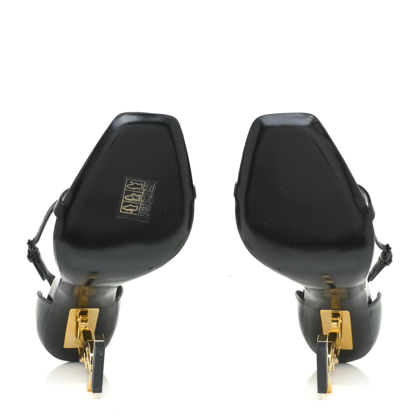 Patent Calfskin Opyum 110 Sandals 37 Black Gold