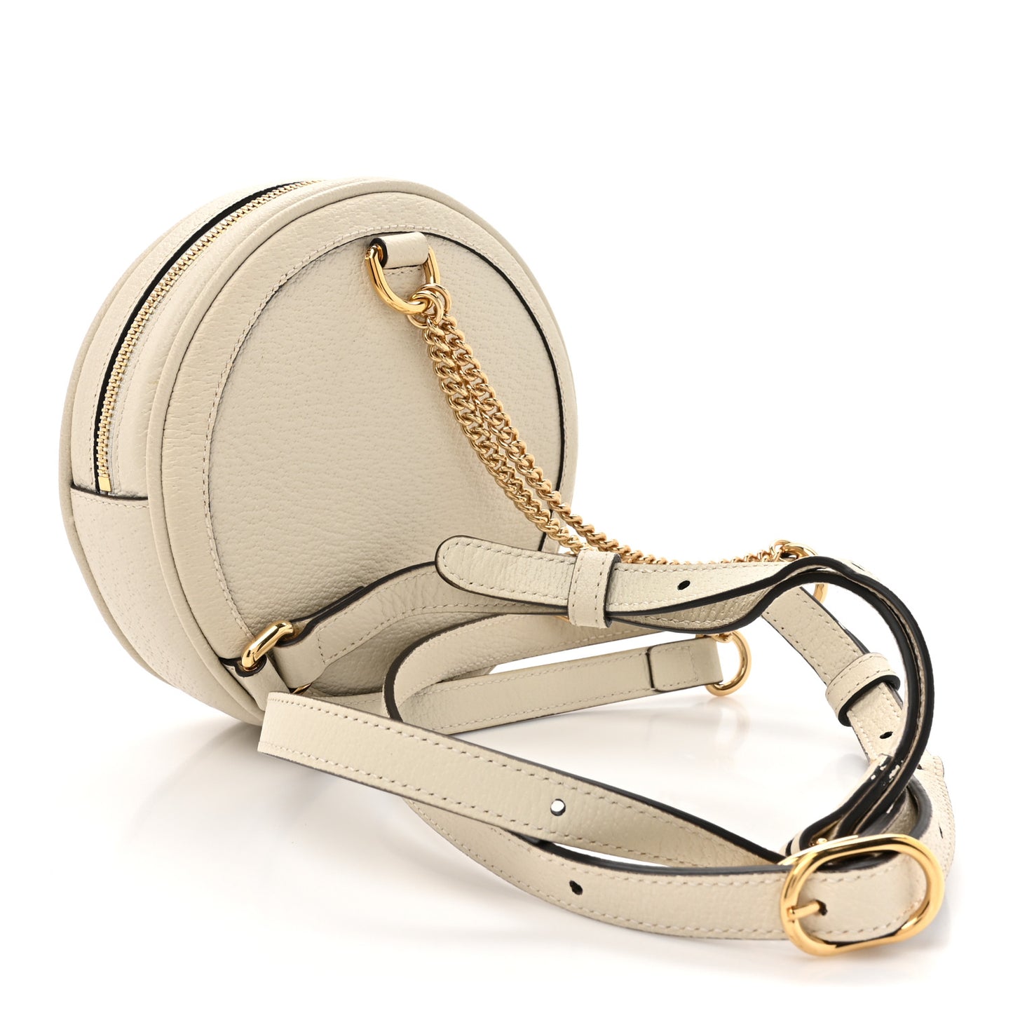 Metal Bead CC Hoop Earrings Gold