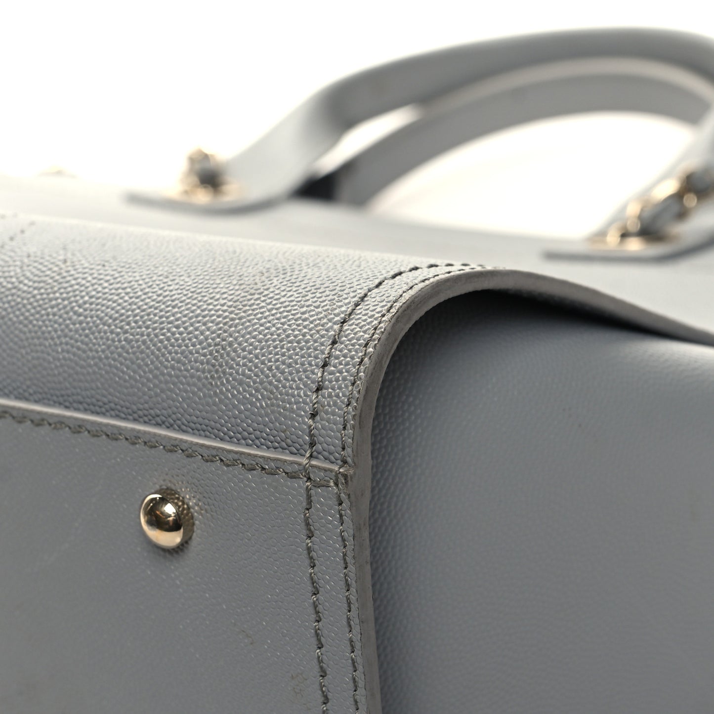Caviar Studded Small Deauville Tote Grey