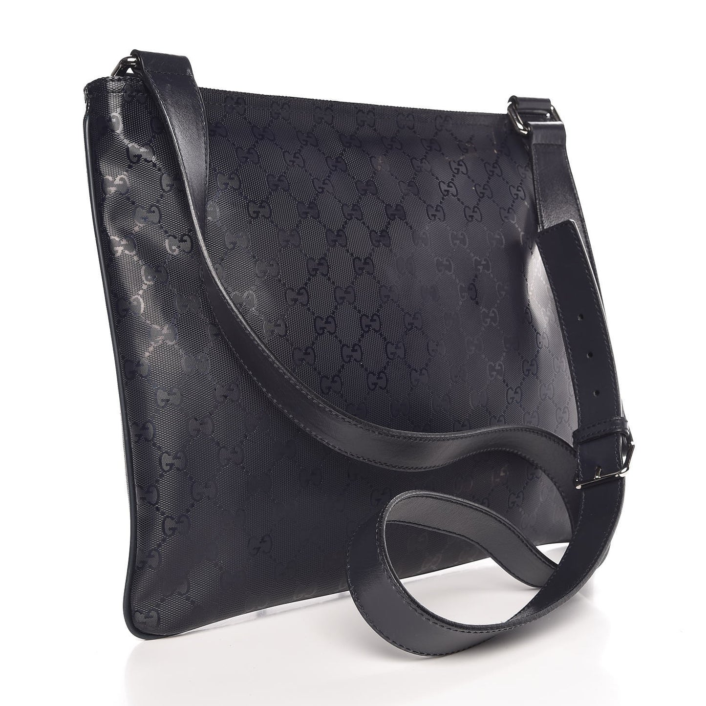 Imprime Monogram Medium Flat Messenger Bag Navy