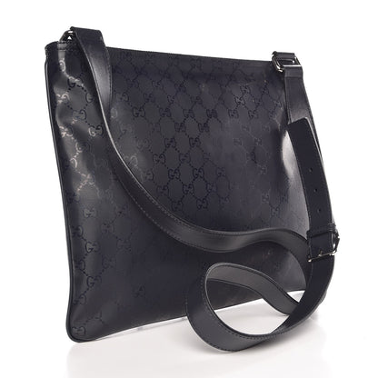Gucci Imprime Monogram Medium Flat Messenger Bag Navy 3 of 7
