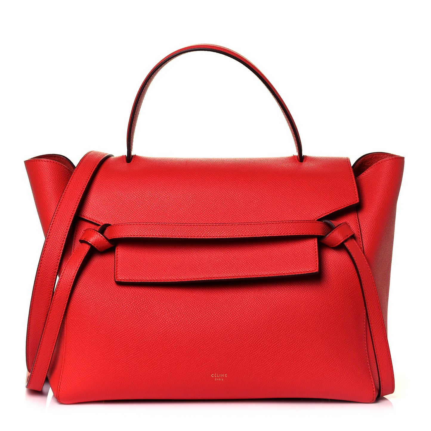Grained Calfskin Mini Belt Bag Vermillion