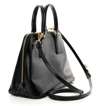 Prada Saffiano Vernice Small Promenade Tote Black 3 of 16