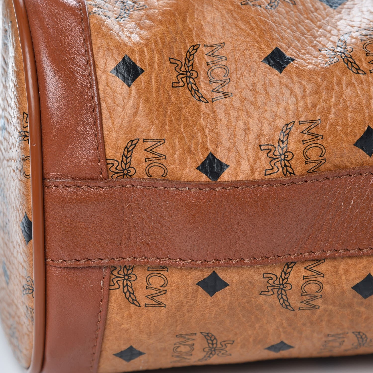 MCM Visetos Drawstring Bag Cognac 8 of 9