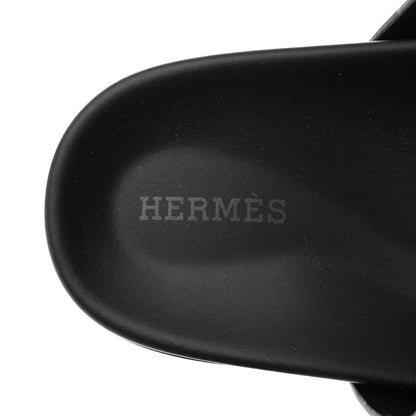Hermes Calfskin Womens Chypre Sandals 36 Black 7 of 9