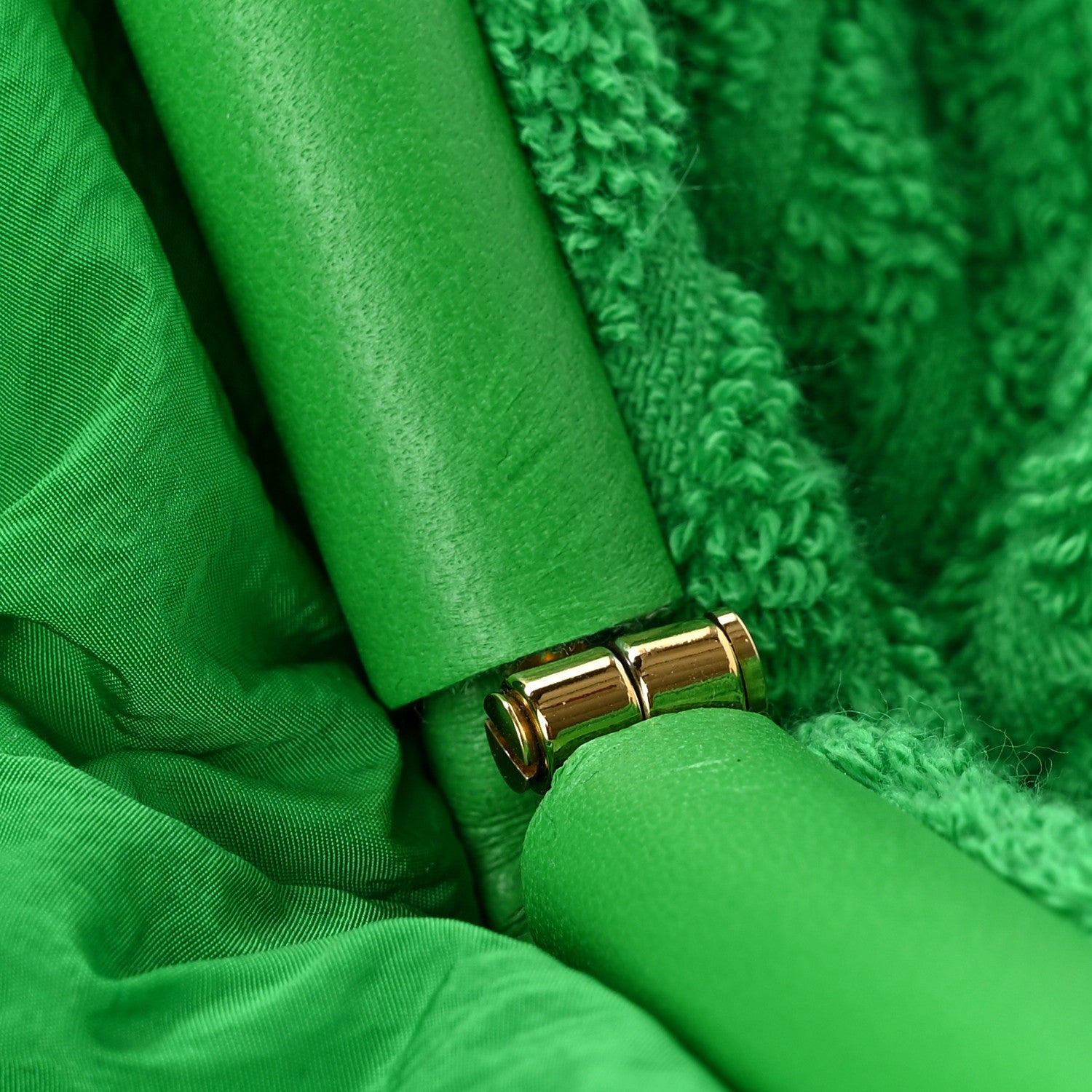 Bottega Veneta Calfskin Teen The Pouch Clutch Grass Green 8 of 10