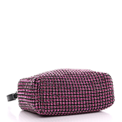 Alexander Wang Mesh Crystal Rhinestone Mini Heiress Pouch Pink 4 of 10