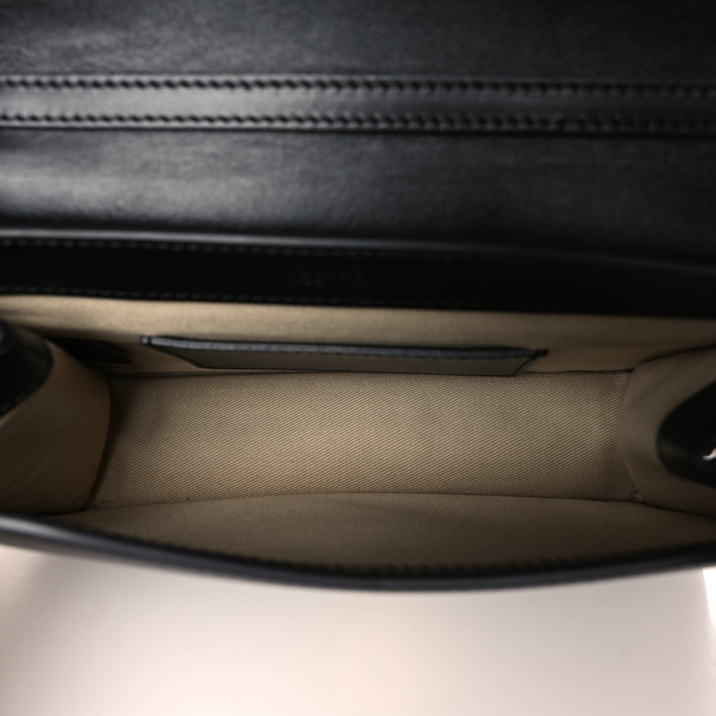 Calfskin Suede C Clutch With Chain Black