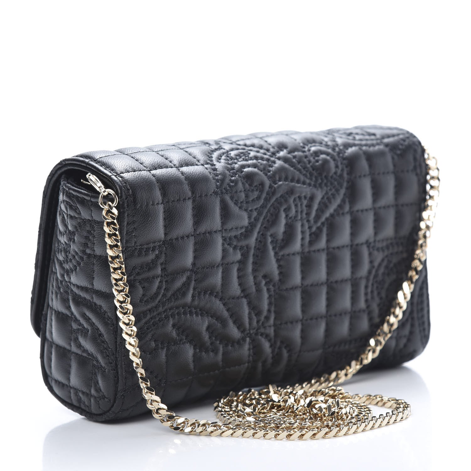 Versace Nappa Quilted Trapuntata Tribute Crossbody Black 3 of 10