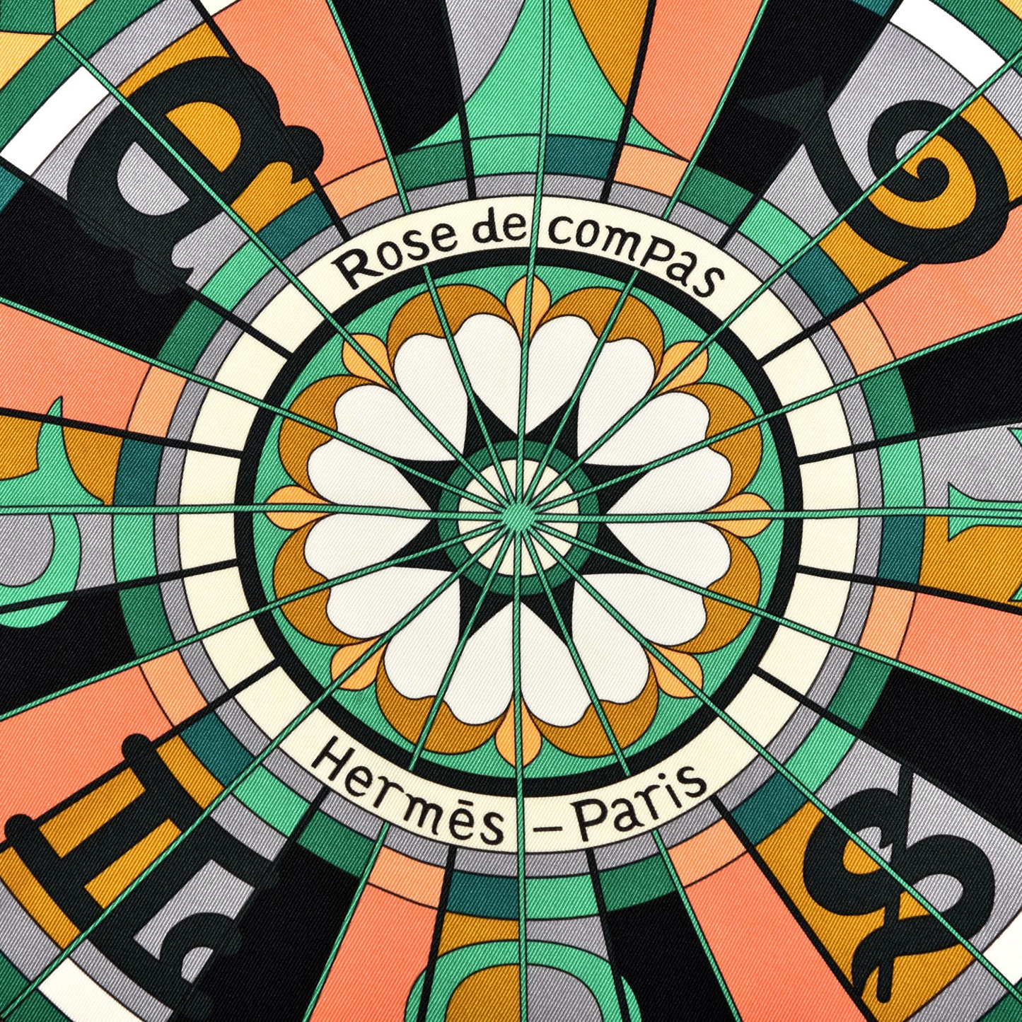 Silk Rose de Compas Scarf 70