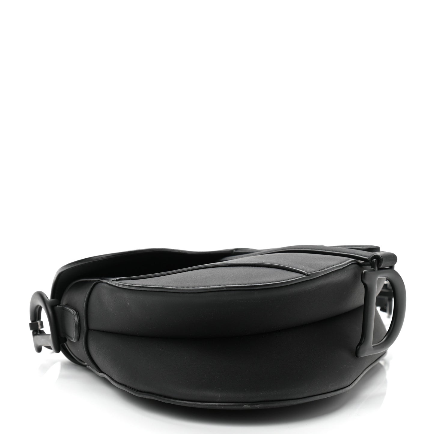 Ultra Matte Calfskin Saddle Bag Black