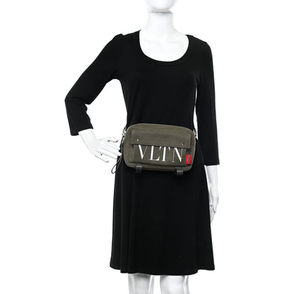 Valentino Garavani Canvas VLTN Print Rockstud Crossbody Olive 3 of 11