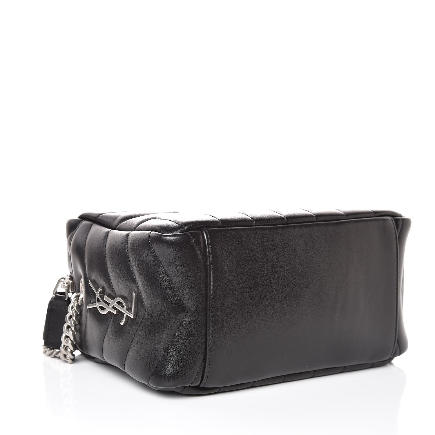 Saint Laurent Calfskin Y Quilted Monogram Small Loulou Bowling Bag Black 4 of 8