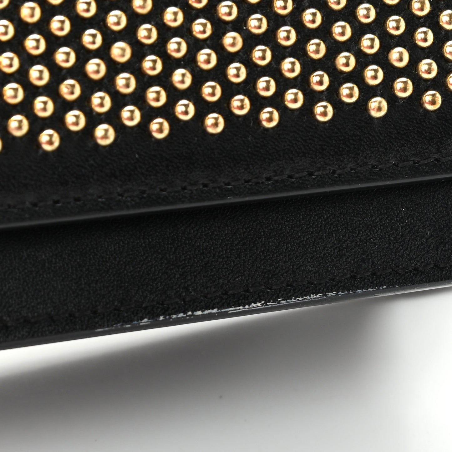 Calfskin Studded Skull Small Crossbody Bag Black
