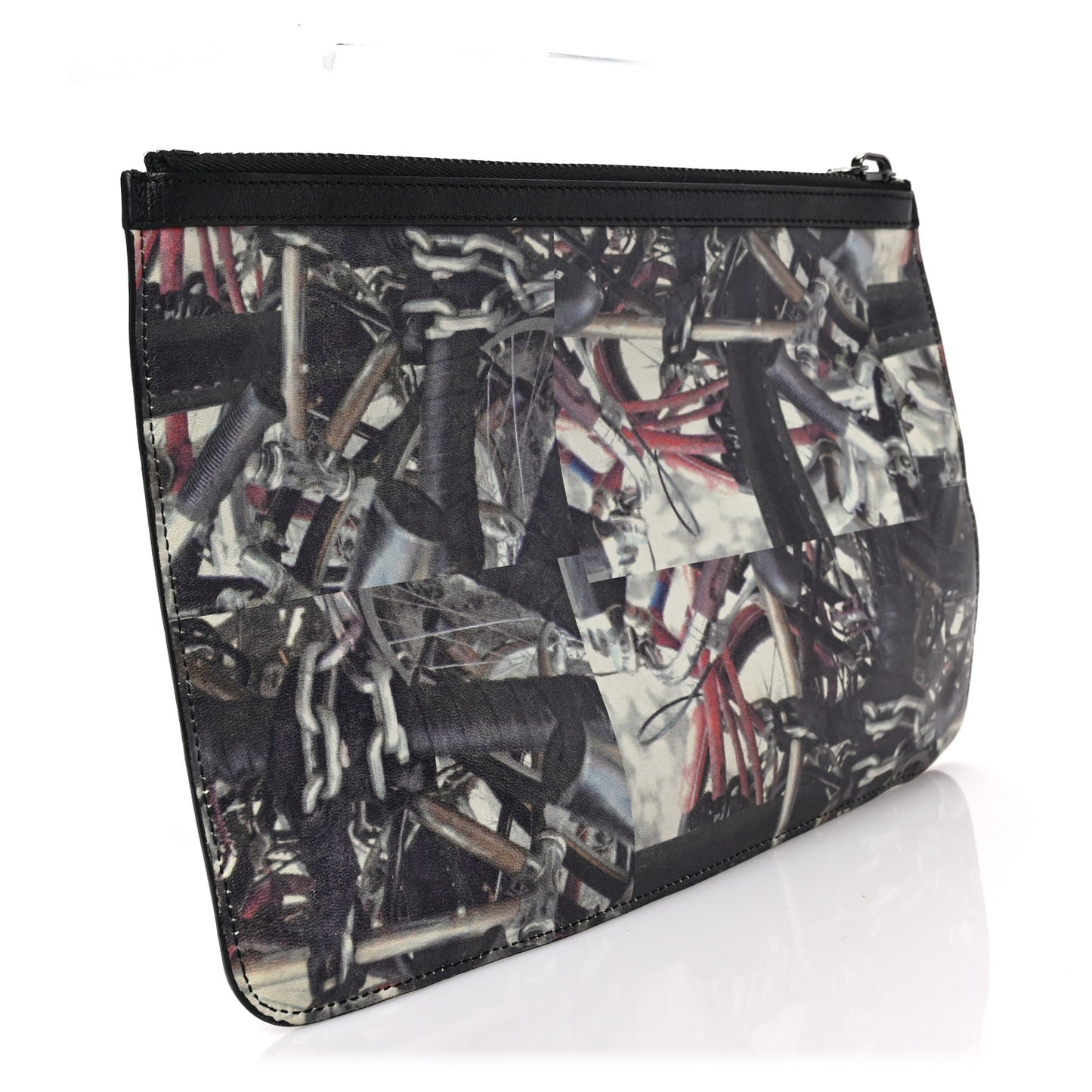 Calfskin Printed Zip Pouch