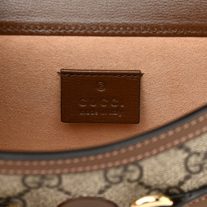 Gucci GG Supreme Monogram Mini Horsebit 1955 Shoulder Bag Beige Brown Sugar 5 of 11