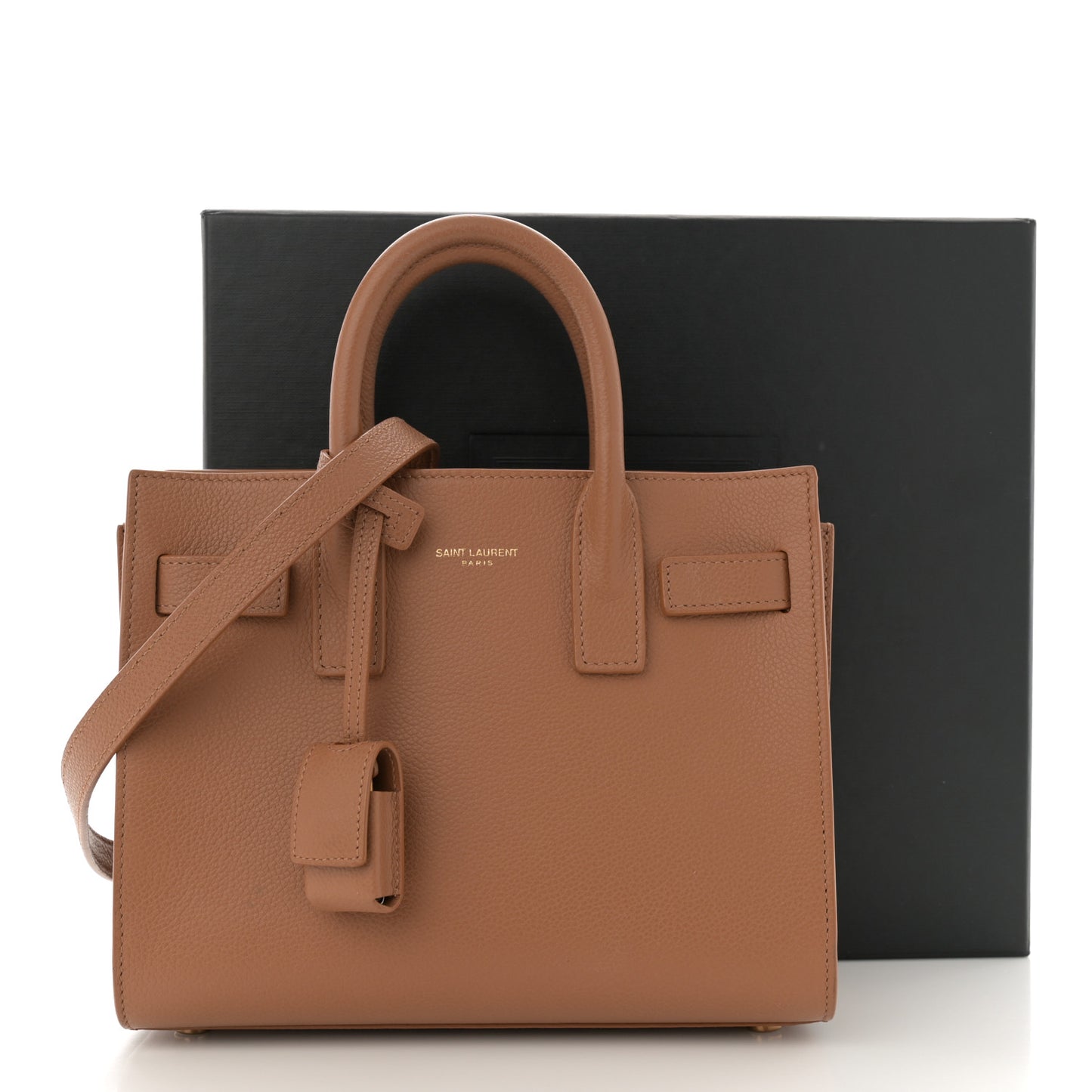 Grained Calfskin Nano Sac De Jour Cinnamon