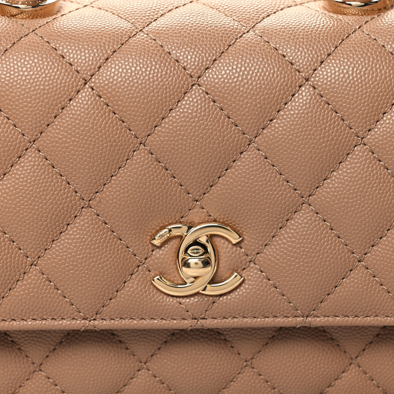 Chanel Caviar Quilted Mini Coco Handle Flap Brown 8 of 10