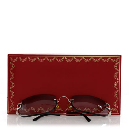 Cartier Metal Rimless C Decor Sunglasses Grey 7 of 7