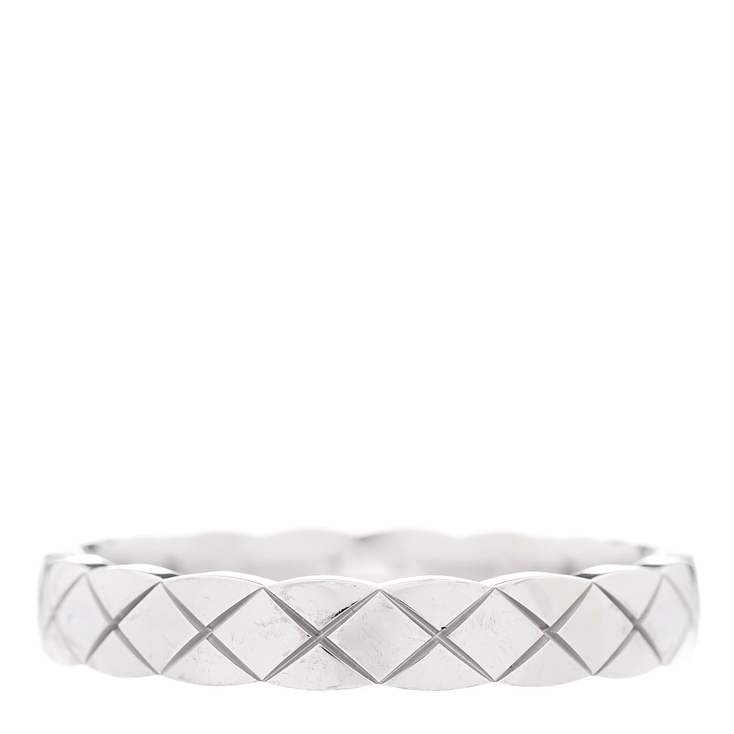 Chanel 18K White Gold Mini Coco Crush Ring 52 6 3 of 6