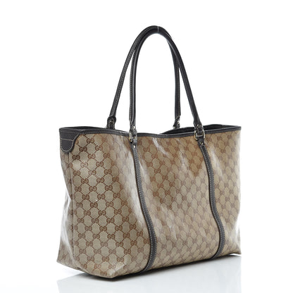 Gucci Crystal Monogram Large Joy Tote Beige Ebony Testa di Moro 3 of 26