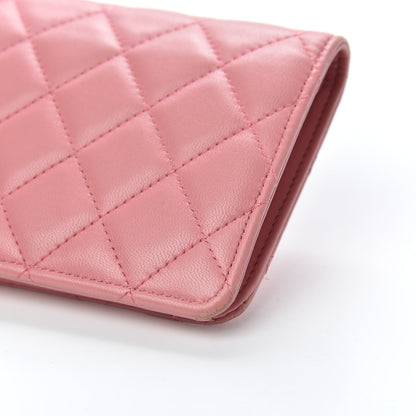Chanel Lambskin Quilted Yen Wallet Pink 10 of 15