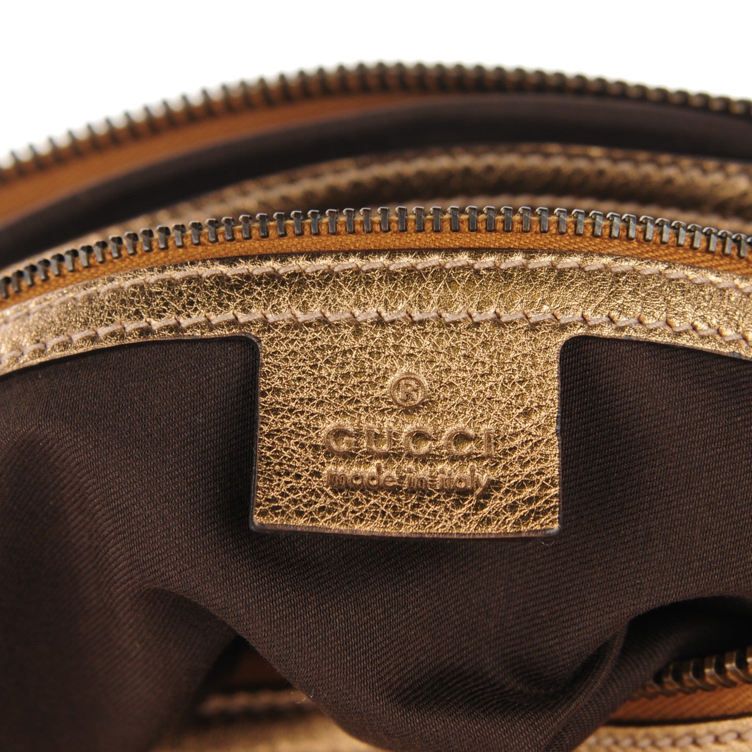 Gucci Crystal Monogram Babouska Tote Gold 6 of 7