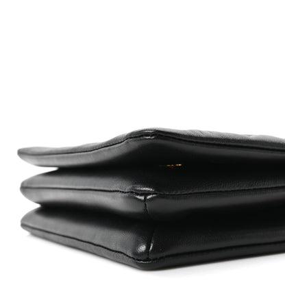 Louis Vuitton Lambskin Embossed Monogram Pochette Coussin Black 8 of 9