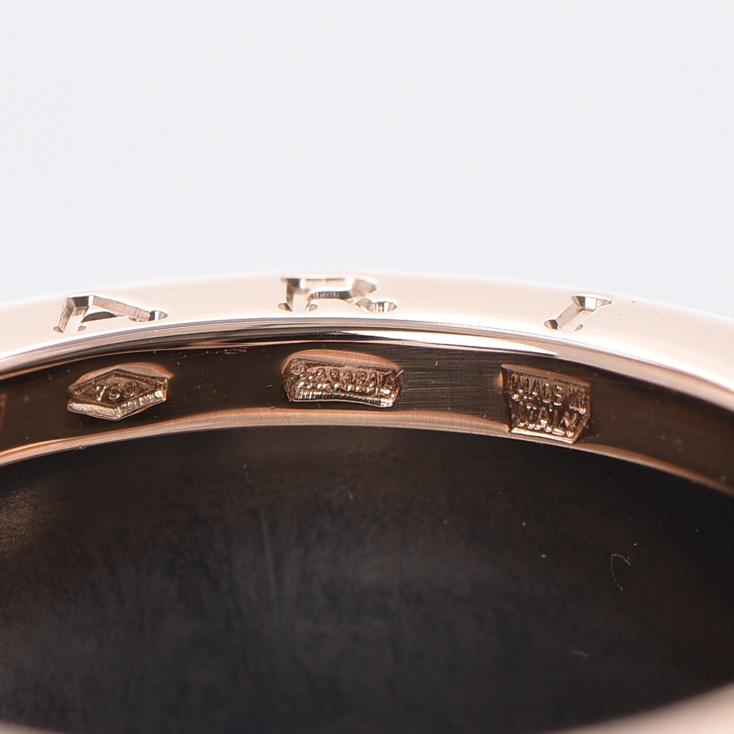 Bulgari 18K Rose Gold Black Ceramic B.Zero1 Four-Band Ring 57 8 6 of 7