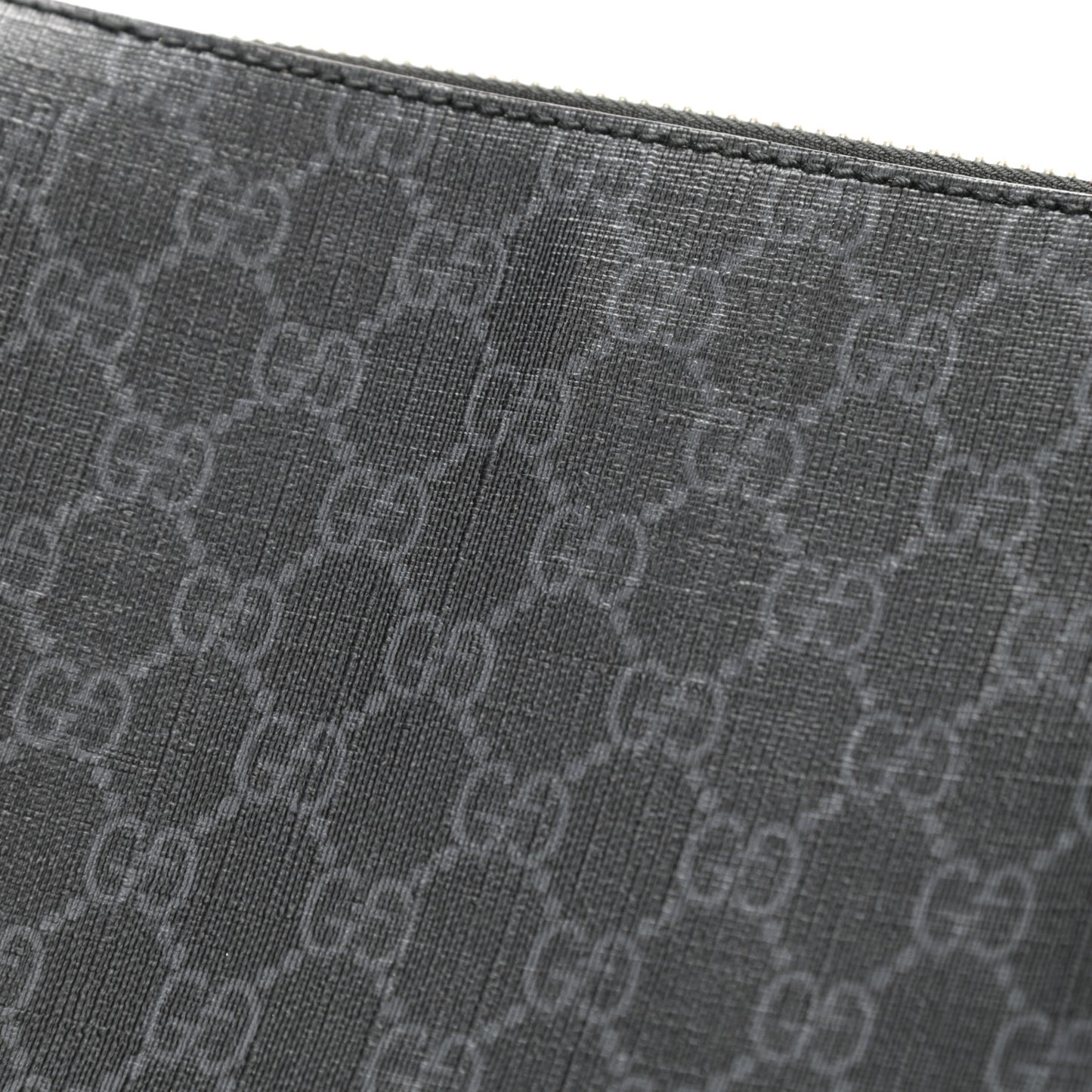 GG Supreme Monogram Web Small Flat Messenger Bag Black Grey