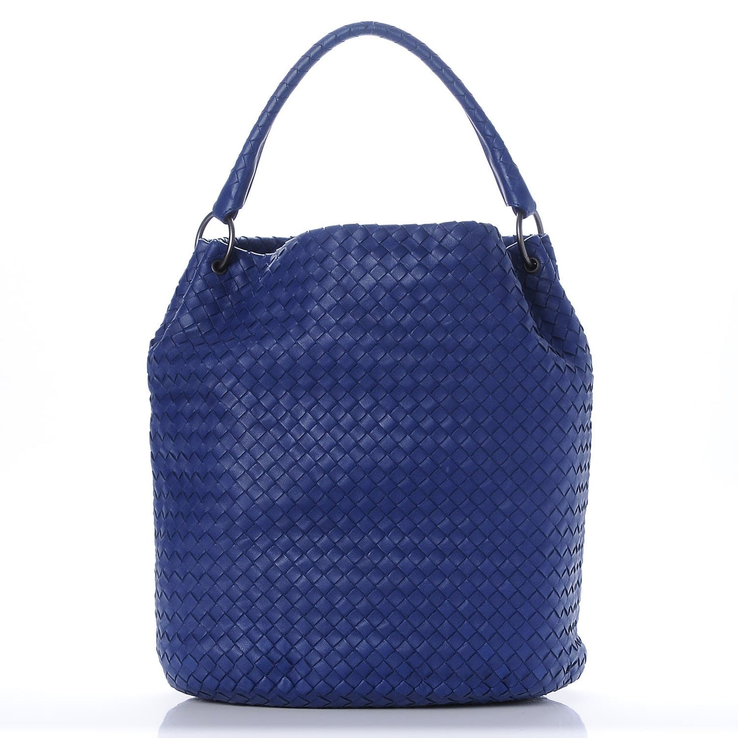 Nappa Intrecciato Bucket Bag Sapphire