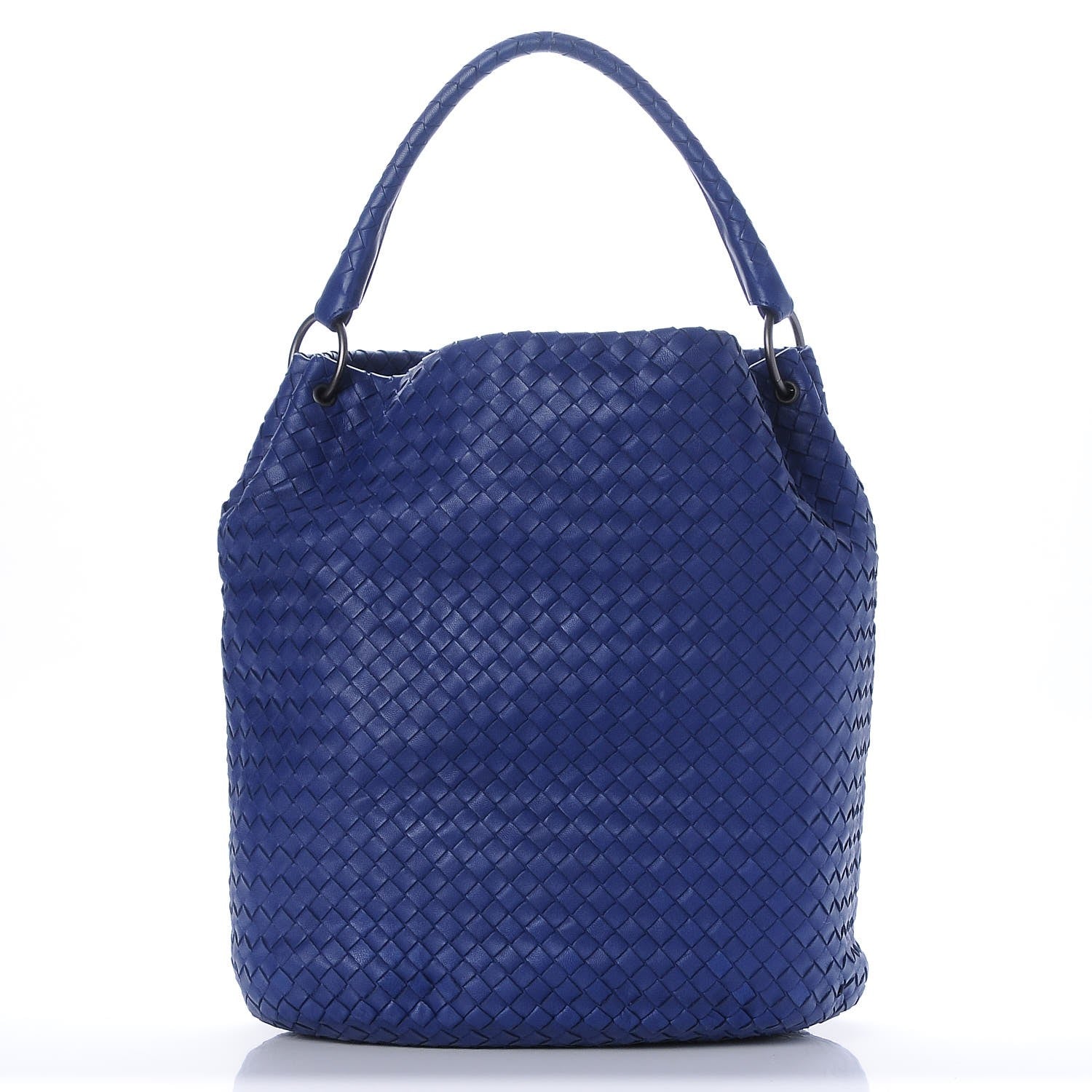 Bottega Veneta Nappa Intrecciato Bucket Bag Sapphire 1 of 8