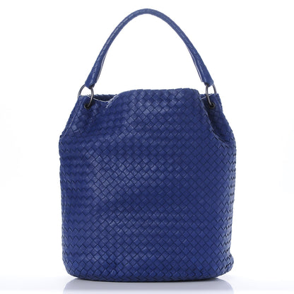 Bottega Veneta Nappa Intrecciato Bucket Bag Sapphire 1 of 8