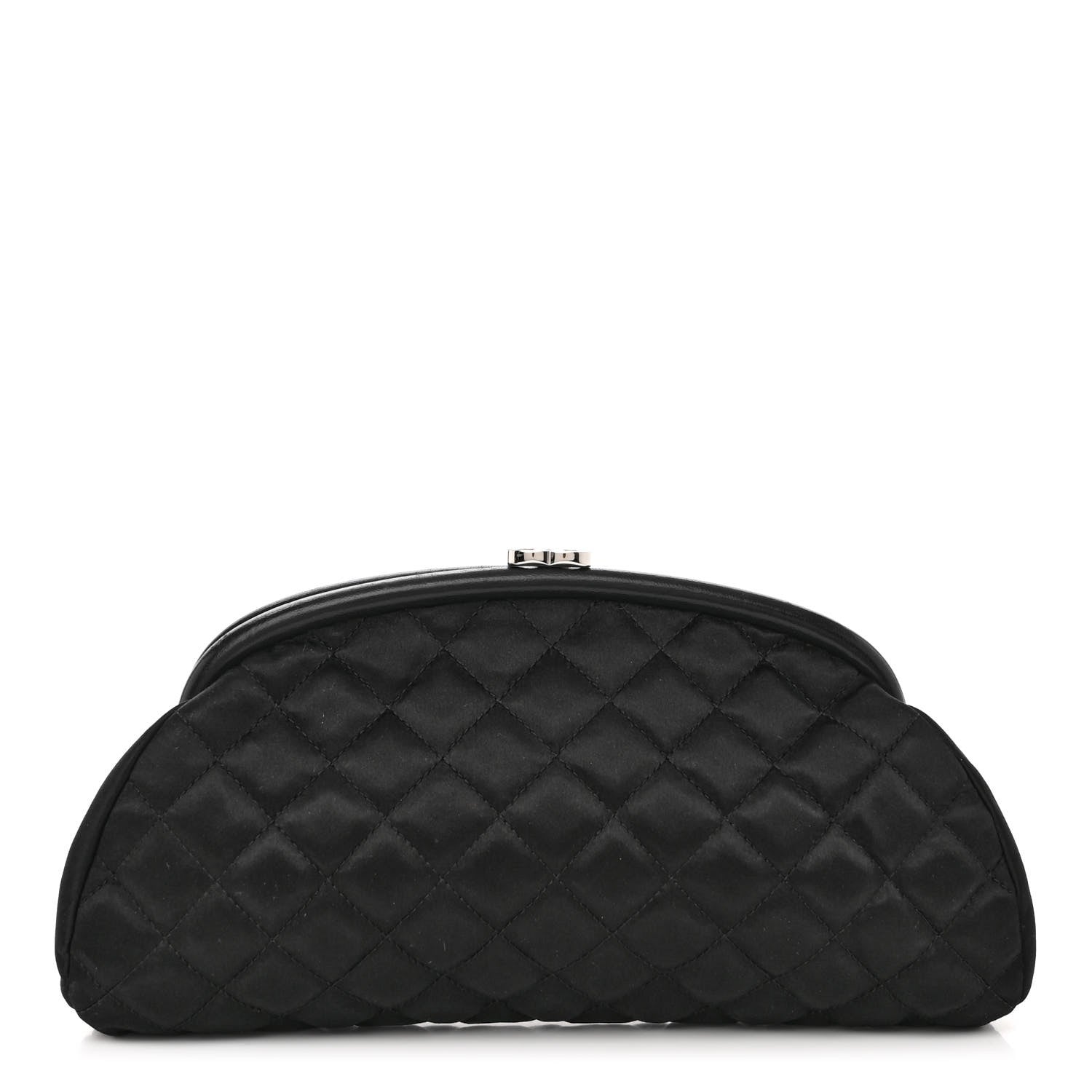 Chanel Satin Quilted Timeless Clutch Black 1 of 10