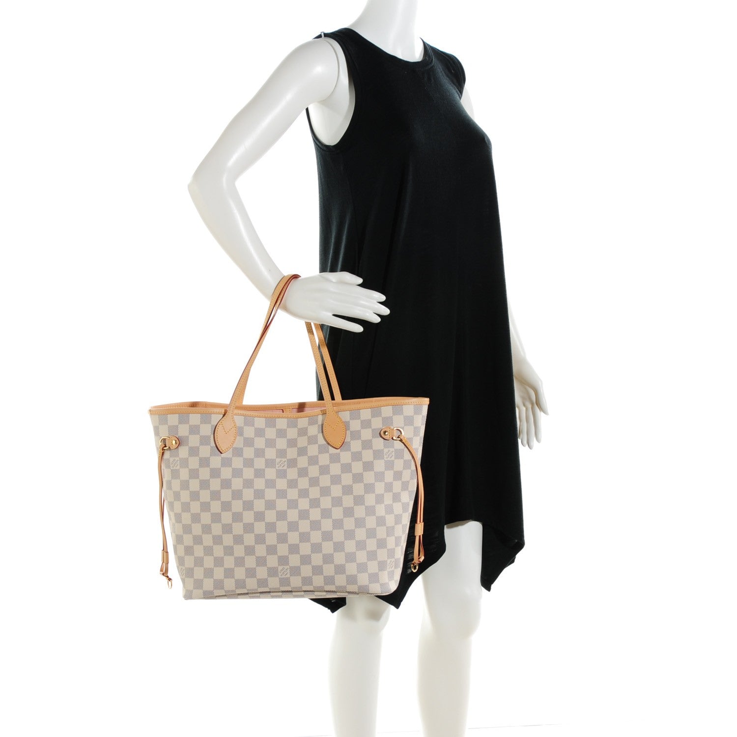 Louis Vuitton Damier Azur Neo Neverfull MM Rose Ballerine 2 of 9