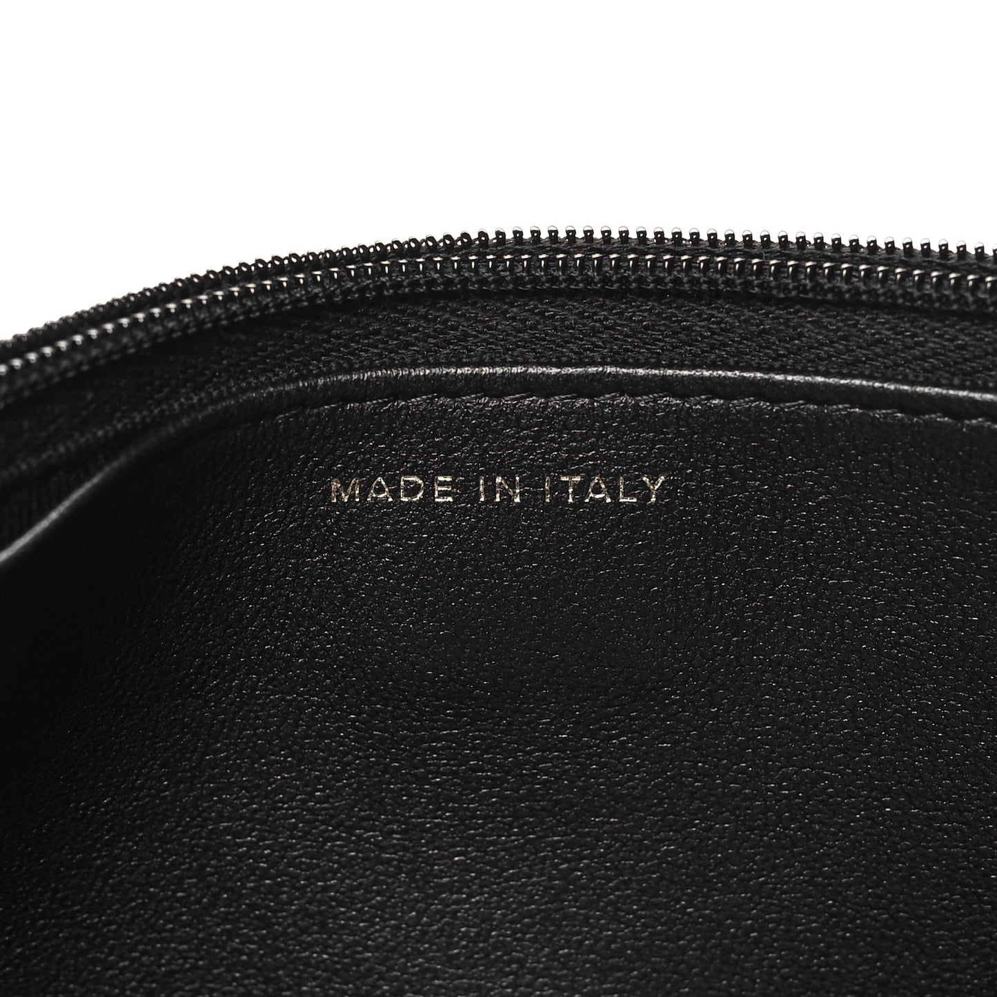 Shiny Lambskin Quilted Golden Links Wallet On Chain WOC Black