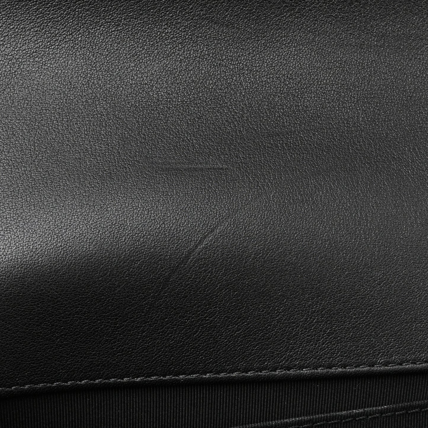 Lambskin Chevron Quilted Medium Boy Flap Black