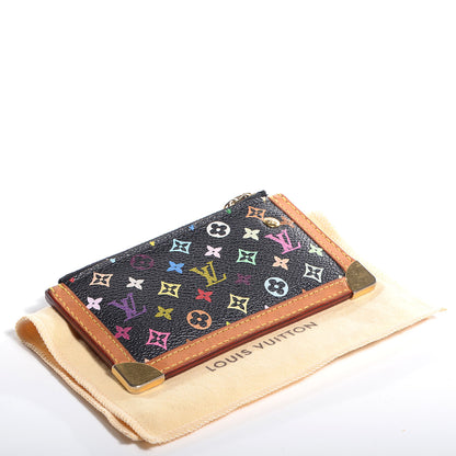 Louis Vuitton Monogram Multicolor Key Pouch Black 4 of 8